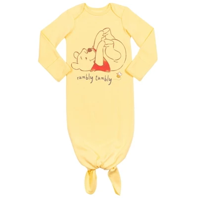 Disney Winnie The Pooh Baby Sleeper Gown And Hat Newborn To Infant