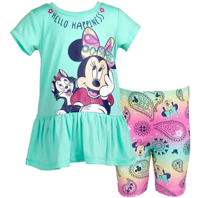 Disney Mickey Mouse & Friends Minnie Mouse Girls Graphic T-Shirt And Shorts Outfit Set Little Kid - Image 13