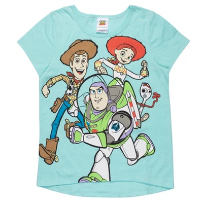 Disney Pixar Toy Story Forky Buzz Lightyear Woody Girls 3 Pack Graphic T-Shirts Little Kid To Big Kid - Image 3