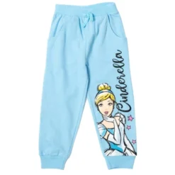 Disney Princess Cinderella Belle Jasmine Moana Rapunzel Ariel Girls Fleece 3 Pack Pants Toddler To Big Kid