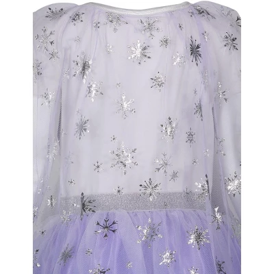 Disney Frozen Elsa Girls Cosplay Costume Gown And Headband Toddler To Big Kid - Image 6