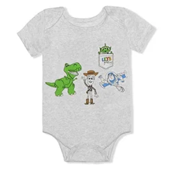 Disney Boy's 3-Pack Character Print Short Sleeve Bodysuit Creeper Set