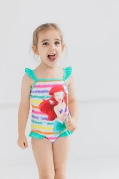 Disney The Little Mermaid Princess Ariel Girls One Piece Bathing Suit Little Kid To Big Kid