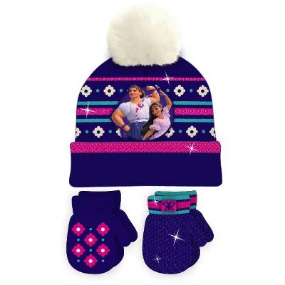 Disney Encanto Girls Beanie Hat And Gloves Or Mittens Winter Set, (Ages 2-7) - Image 4