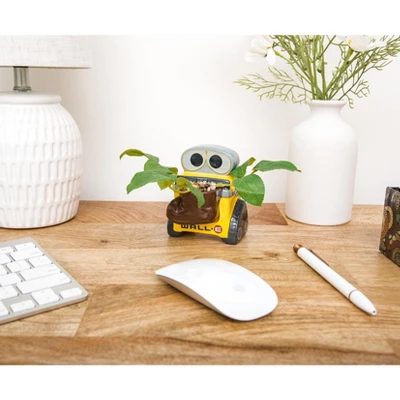 Silver Buffalo Disney Pixar WALL-E 4-Inch Ceramic Mini Planter With Artificial Succulent - Image 3