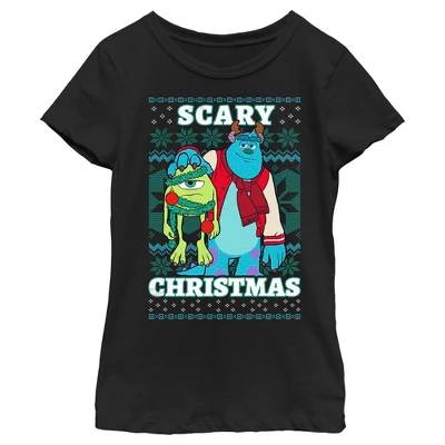 Girl's Disney Monsters Inc. Mike And Sully Scary Christmas T-Shirt - Image 3