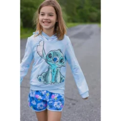 Disney Lilo & Stitch Girls French Terry Crossover Hoodie Toddler To Big Kid