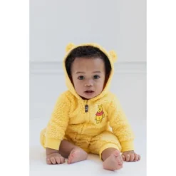 Disney Winnie The Pooh Baby Zip Up Costume Coverall Newborn To Infant