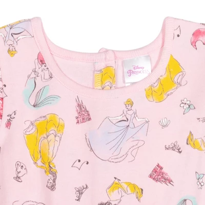 Disney Princess Mulan Belle Ariel Cinderella Sleeveless Romper Pink - Image 2