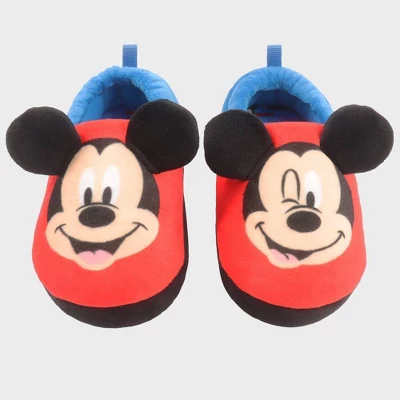 Toddler Boys' Disney Mickey Sock Slippers - Blue - Image 4
