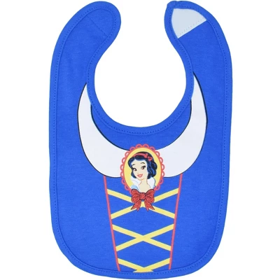Disney Princess Ariel Cinderella Princess Belle Princess Aurora Snow White 5 Pack Bibs One Size - Image 4