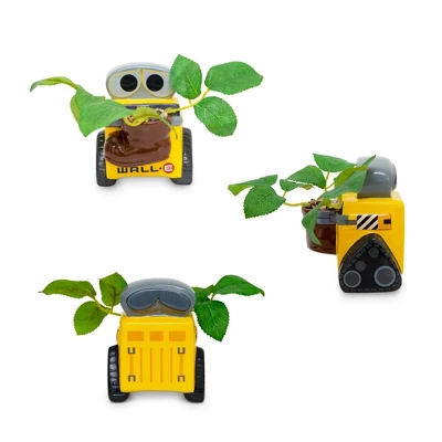 Silver Buffalo Disney Pixar WALL-E 4-Inch Ceramic Mini Planter With Artificial Succulent