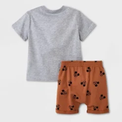 Toddler Boys' Disney Mickey Mouse Top And Bottom Set - White