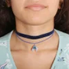 Disney Girls Lilo & Stitch Necklace Trio - 3-Piece Choker Necklace Set With 1 Stretch Necklace And 2 12"+3" Necklaces - Stitch Jewelry For Girls