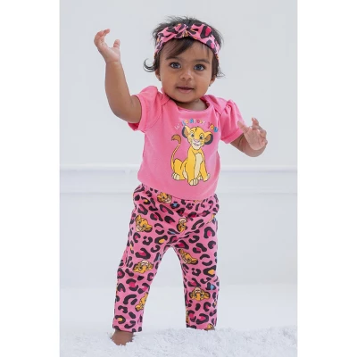 Disney Minnie Mouse Mickey Mouse Marie Baby Girls Bodysuit Pants And Headband 3 Piece Outfit Set Newborn To Infant - Image 3