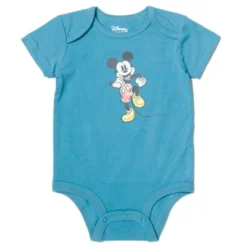 Disney Mickey Mouse Pluto Mickey Mouse Baby 4 Pack Snap Bodysuits Newborn To Infant