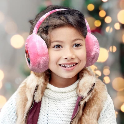 Disney Princess Girls Winter Plush Earmuffs, And Gloves Set, Kids Ages 4-7