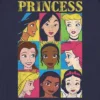 Women's Disney Princess Distressed Close-Up Poster T-Shirt