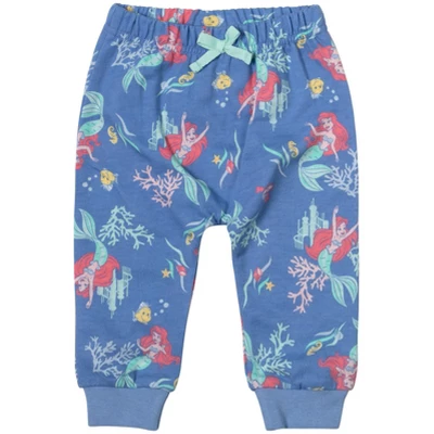 Disney Princess Ariel Tiana Belle Girls French Terry 3 Pack Pants Toddler - Image 2