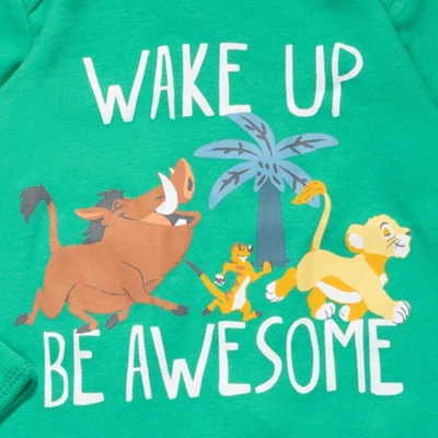 Disney Lion King Pumbaa Timon Simba Baby 3 Pack Sleeper Gown Newborn - Image 6