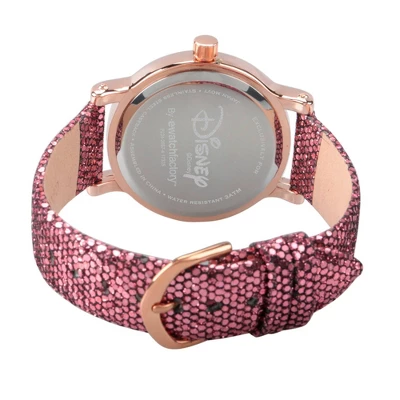 Women's Disney Princess Belle Rose Gold Vintage Alloy Watch- Purple