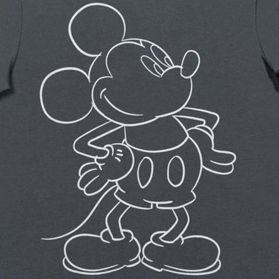 Disney Mickey Mouse T-Shirt And Shorts Outfit Set Grey / Oatmeal - Image 2