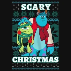 Girl's Disney Monsters Inc. Mike And Sully Scary Christmas T-Shirt