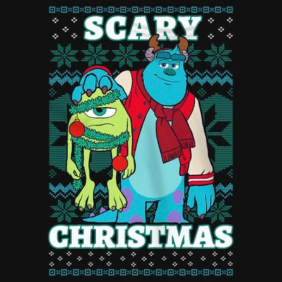 Girl's Disney Monsters Inc. Mike And Sully Scary Christmas T-Shirt