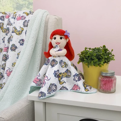 Disney Ariel And Princess Lovey Security Reversible Blanket - Image 3