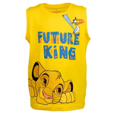 Disney Lion King Pixar Toy Story Mickey Mouse Goofy T-Shirt Tank Top And Shorts 3 Piece Outfit Set Toddler To Big Kid - Image 4