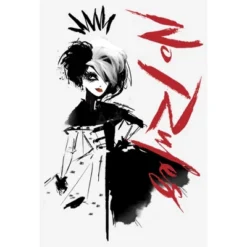 Disney Women's Cruella No Rules Fashion Sketch T-Shirt