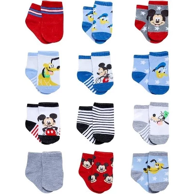 Disney Baby Boys’ Socks - 12 Pack Mickey Mouse, Winnie The Pooh, Lion King, Toy Story (Newborn/Infant) - Image 4