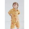 Disney Winnie The Pooh Mickey Mouse Goofy Donald Duck Daisy Duck Button Down Shirt & Shorts Newborn To Toddler