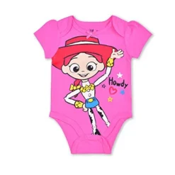 Disney Girl's 3-Pack Toy Story Character Print Baby Bodysuit Creeper Set For Infants