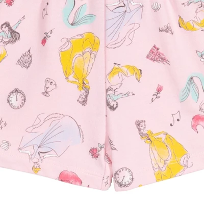 Disney Princess Mulan Belle Ariel Cinderella Sleeveless Romper Pink - Image 6