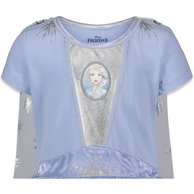 Disney Frozen Princess Anna Elsa Girls Cosplay Costume Gown And Headband Little Kid To Big Kid - Image 6