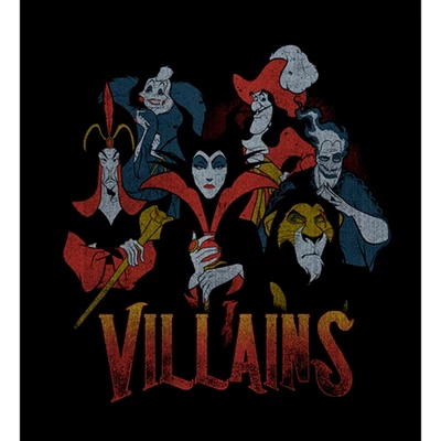Men's Disney Evil Vintage Character Collage T-Shirt