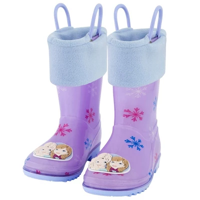 Disney Frozen Anna & Elsa Girl's Rain Boots With Soft Removable Liner, Kids (1-8 Years) - Image 7