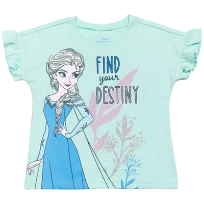 Disney Frozen Princess Anna Elsa Girls 3 Pack T-Shirts Little Kid To Big Kid - Image 4