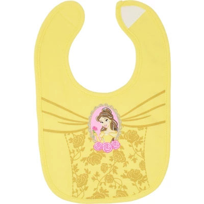 Disney Princess Ariel Cinderella Princess Belle Princess Aurora Snow White 5 Pack Bibs One Size