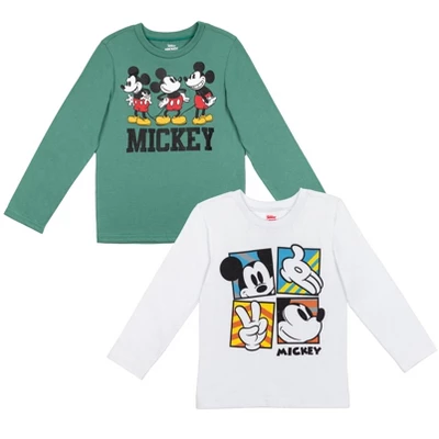 Disney Mickey Mouse 2 Pack T-Shirts Toddler To Big Kid - Image 9