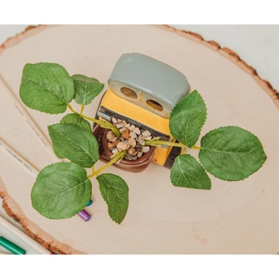 Silver Buffalo Disney Pixar WALL-E 4-Inch Ceramic Mini Planter With Artificial Succulent - Image 4