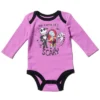 Disney Nightmare Before Christmas Zero Sally Jack Skellington Baby Girls 3 Pack Bodysuits Newborn To Infant