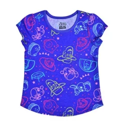 Disney Girl's 4-Pack Stand Back Fellas Toy Story Short Sleeve Graphic Tees For Toddler