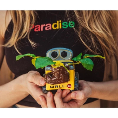 Silver Buffalo Disney Pixar WALL-E 4-Inch Ceramic Mini Planter With Artificial Succulent - Image 2