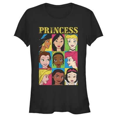 Junior's Disney Princess Distressed Close-Up Poster T-Shirt - Image 3