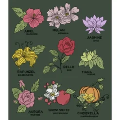 Junior's Disney Princess Floral Chart Festival Muscle Tee