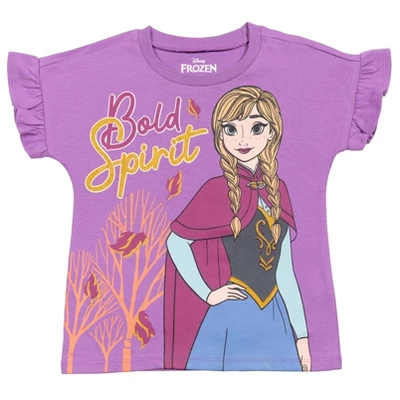 Disney Frozen Princess Anna Elsa Girls 3 Pack T-Shirts Little Kid To Big Kid - Image 5