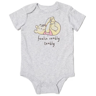 Disney Winnie The Pooh Tigger Winnie The Pooh Baby 4 Pack Snap Bodysuits Newborn To Infant - Image 3