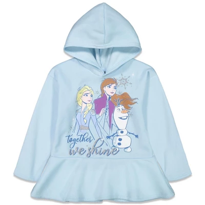 Disney Frozen Elsa Girls Fleece Hoodie And Leggings Outfit Set Toddler - Image 3